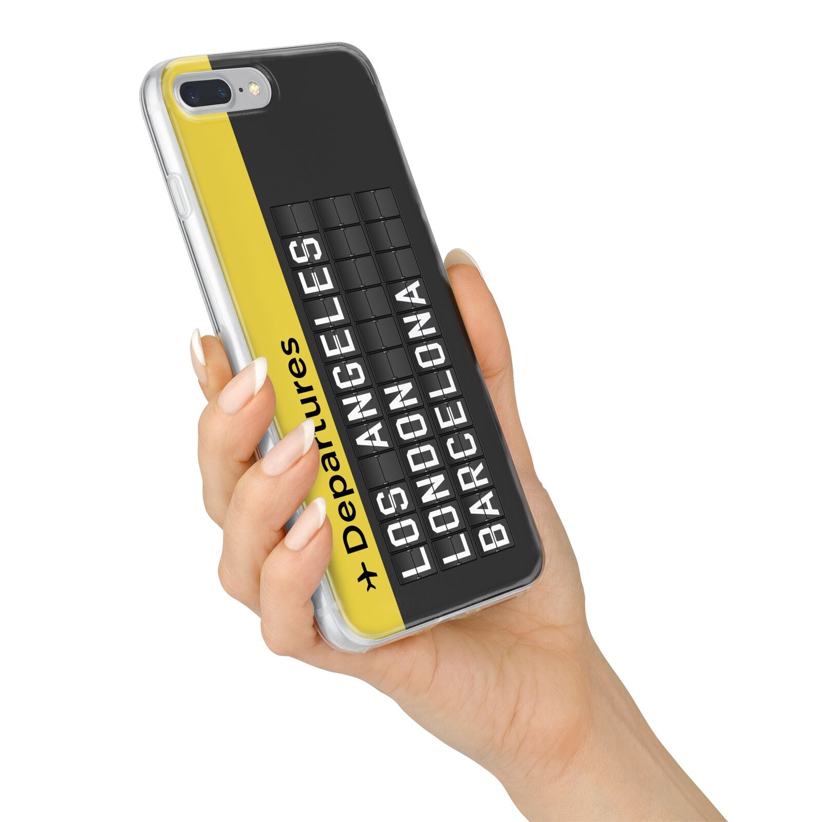 Airport Departures Board iPhone 7 Plus Bumper Case on Silver iPhone Alternative Image