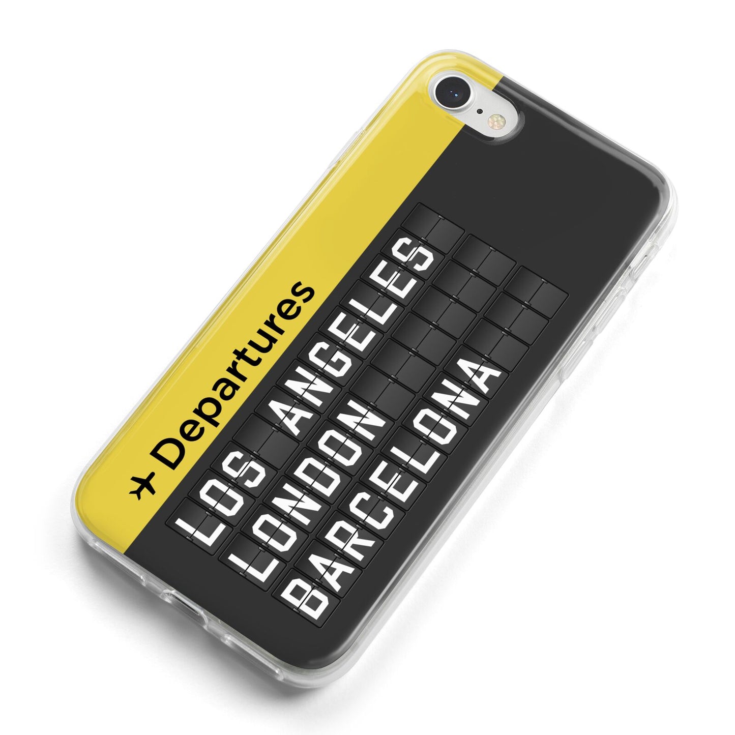 Airport Departures Board iPhone 8 Bumper Case on Silver iPhone Alternative Image