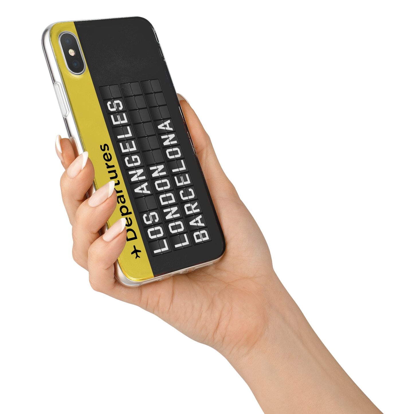 Airport Departures Board iPhone X Bumper Case on Silver iPhone Alternative Image 2