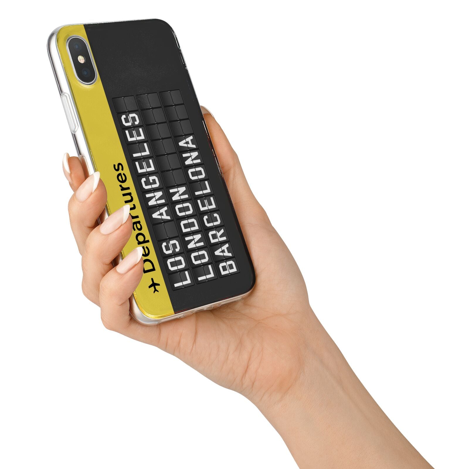 Airport Departures Board iPhone X Bumper Case on Silver iPhone Alternative Image 2