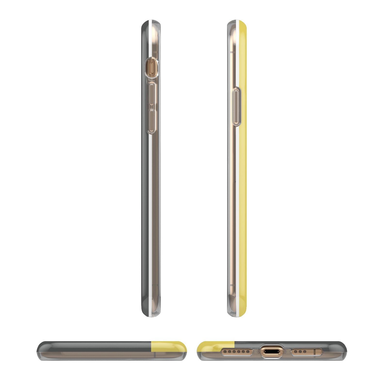 Airport Departures Board iPhone XS 3D Tough Case in Gold Angled Images