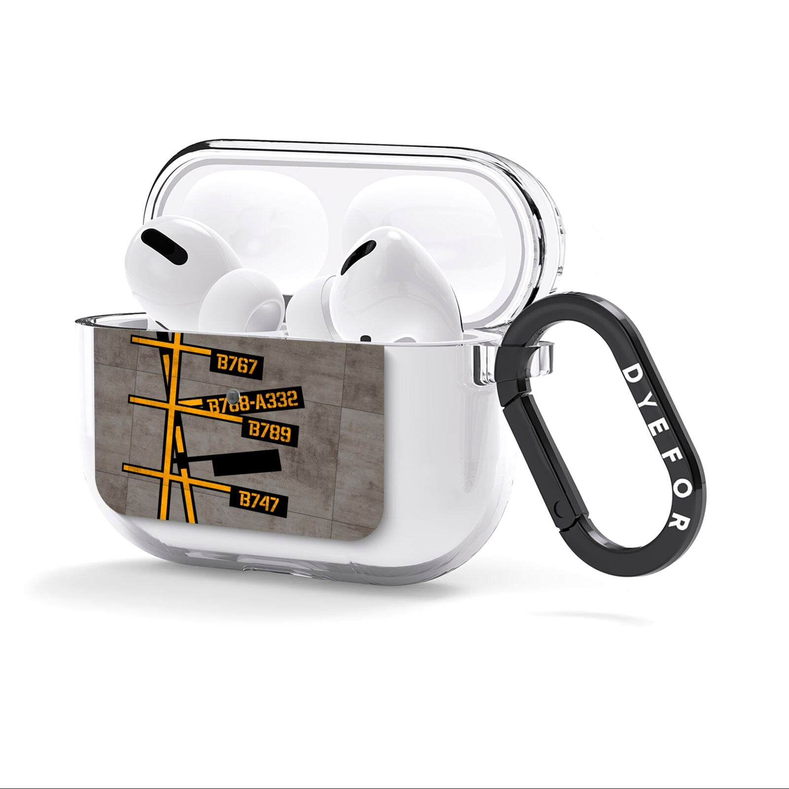 Airport Parking Markings AirPods Clear Case 3rd Gen Side Image