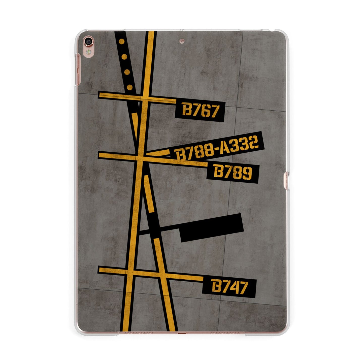 Airport Parking Markings Apple iPad Rose Gold Case
