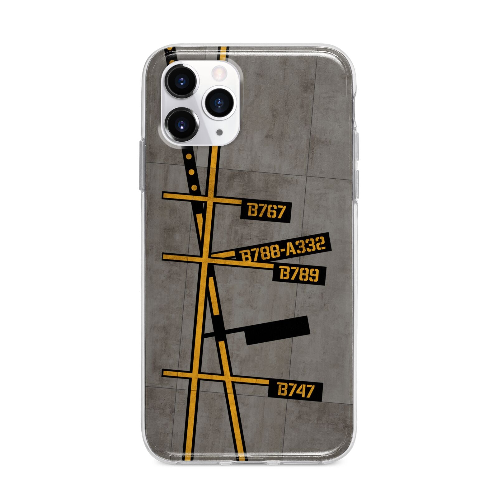 Airport Parking Markings Apple iPhone 11 Pro in Silver with Bumper Case