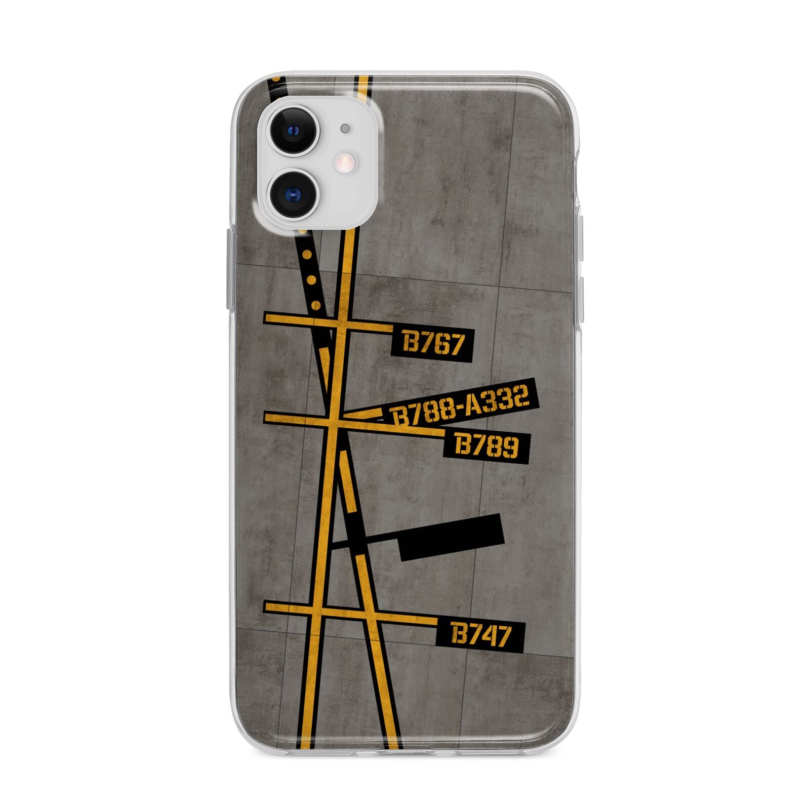 Airport Parking Markings Apple iPhone 11 in White with Bumper Case