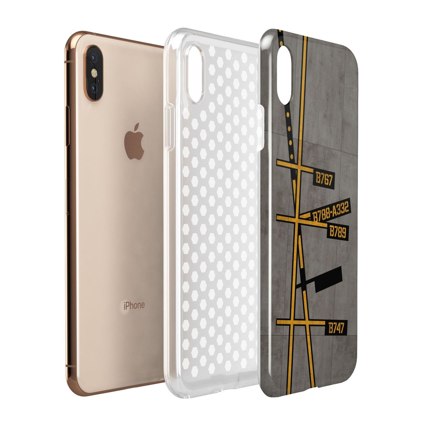 Airport Parking Markings Apple iPhone Xs Max 3D Tough Case Expanded View