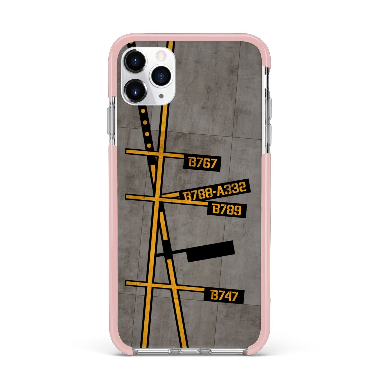 Airport Parking Markings iPhone 11 Pro Max Impact Pink Edge Case