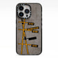 Airport Parking Markings iPhone 13 Pro Black Impact Case on Silver phone