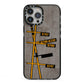 Airport Parking Markings iPhone 13 Pro Max Black Impact Case on Silver phone