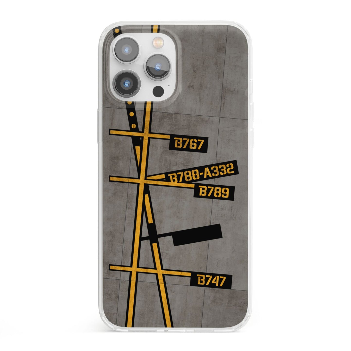 Airport Parking Markings iPhone 13 Pro Max Clear Bumper Case