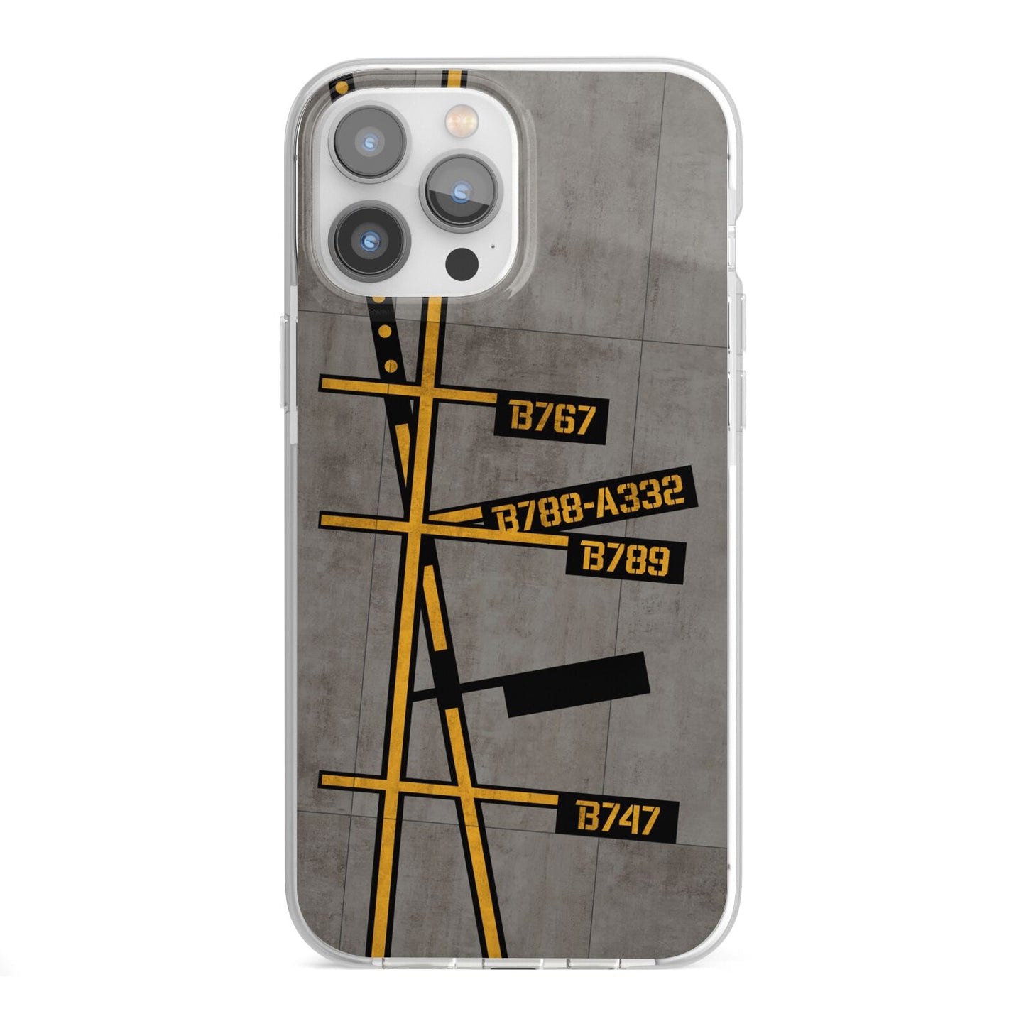 Airport Parking Markings iPhone 13 Pro Max TPU Impact Case with White Edges