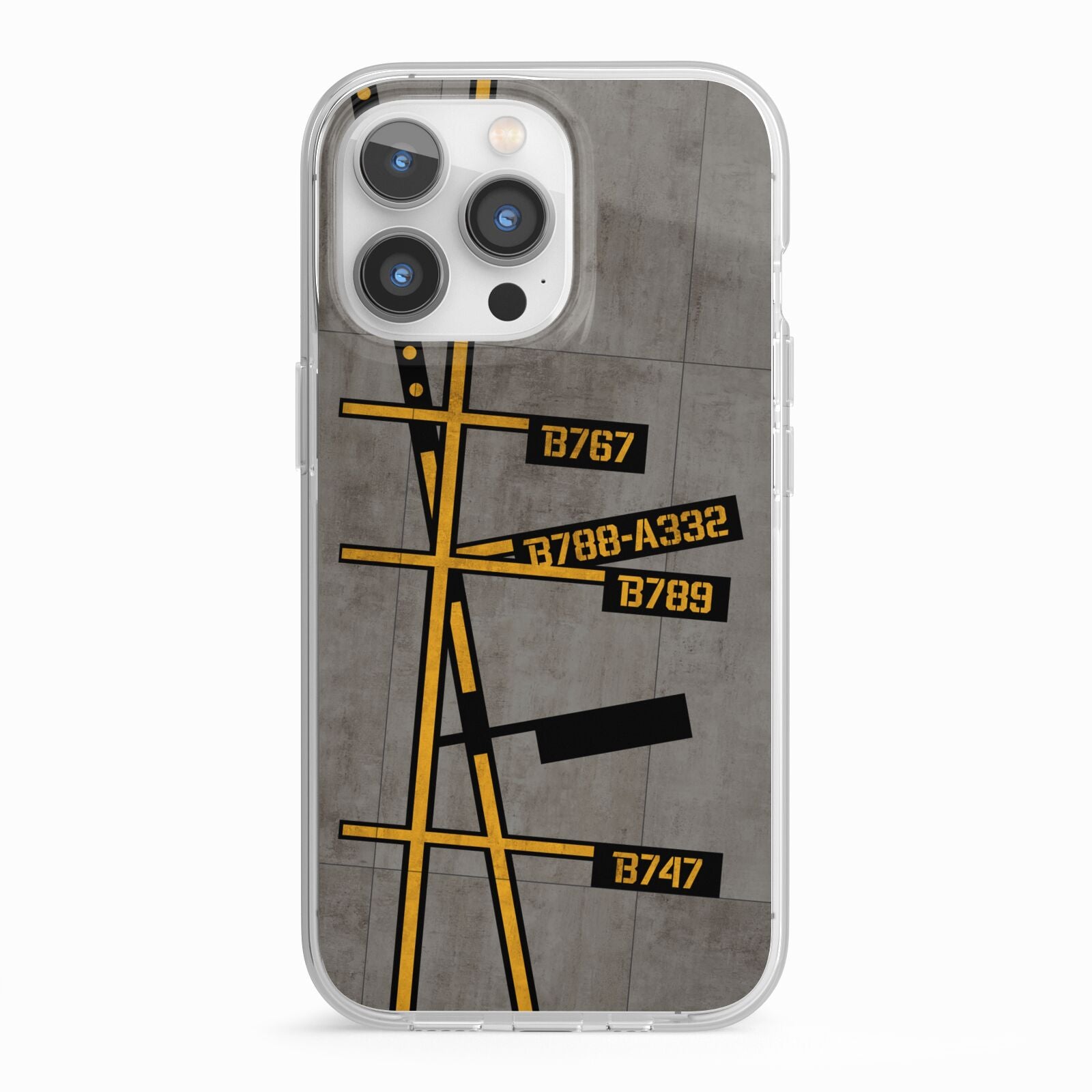 Airport Parking Markings iPhone 13 Pro TPU Impact Case with White Edges