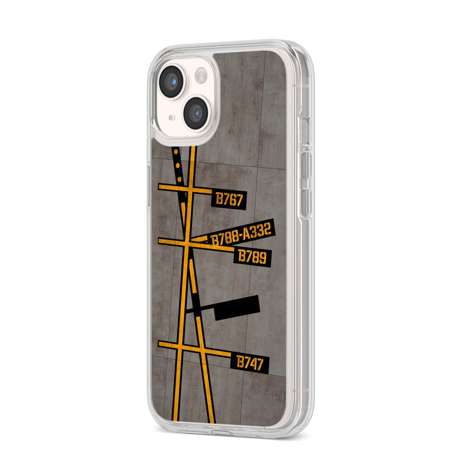 Airport Parking Markings iPhone 14 Clear Tough Case Starlight Angled Image
