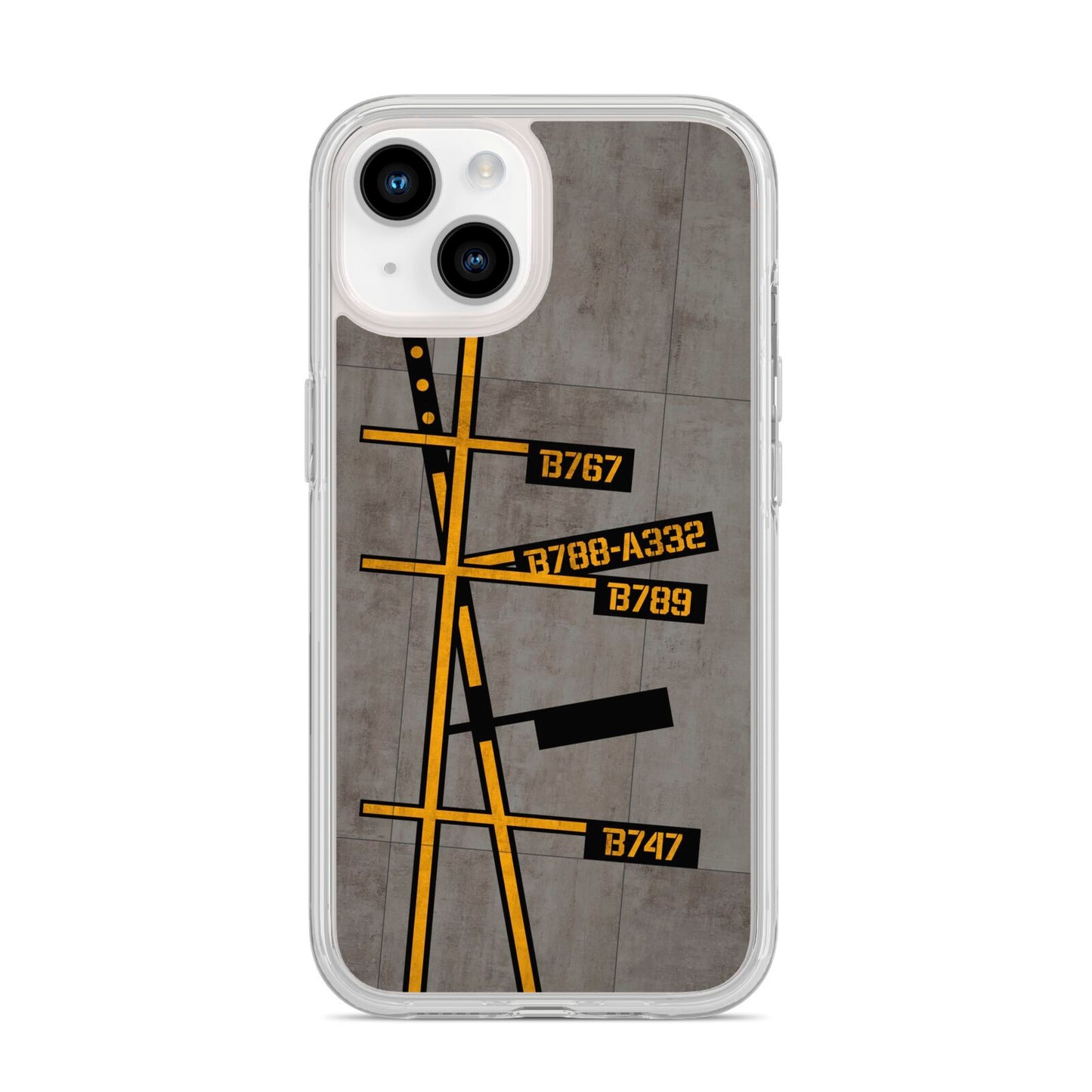 Airport Parking Markings iPhone 14 Clear Tough Case Starlight