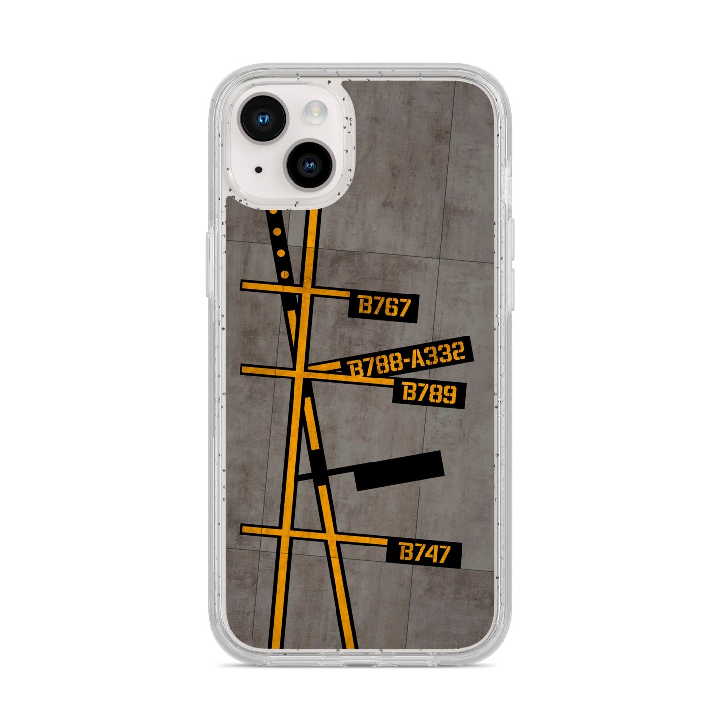 Airport Parking Markings iPhone 14 Plus Glitter Tough Case Starlight
