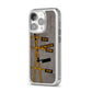 Airport Parking Markings iPhone 14 Pro Clear Tough Case Silver Angled Image