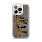 Airport Parking Markings iPhone 14 Pro Clear Tough Case Silver
