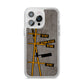 Airport Parking Markings iPhone 14 Pro Max Clear Tough Case Silver