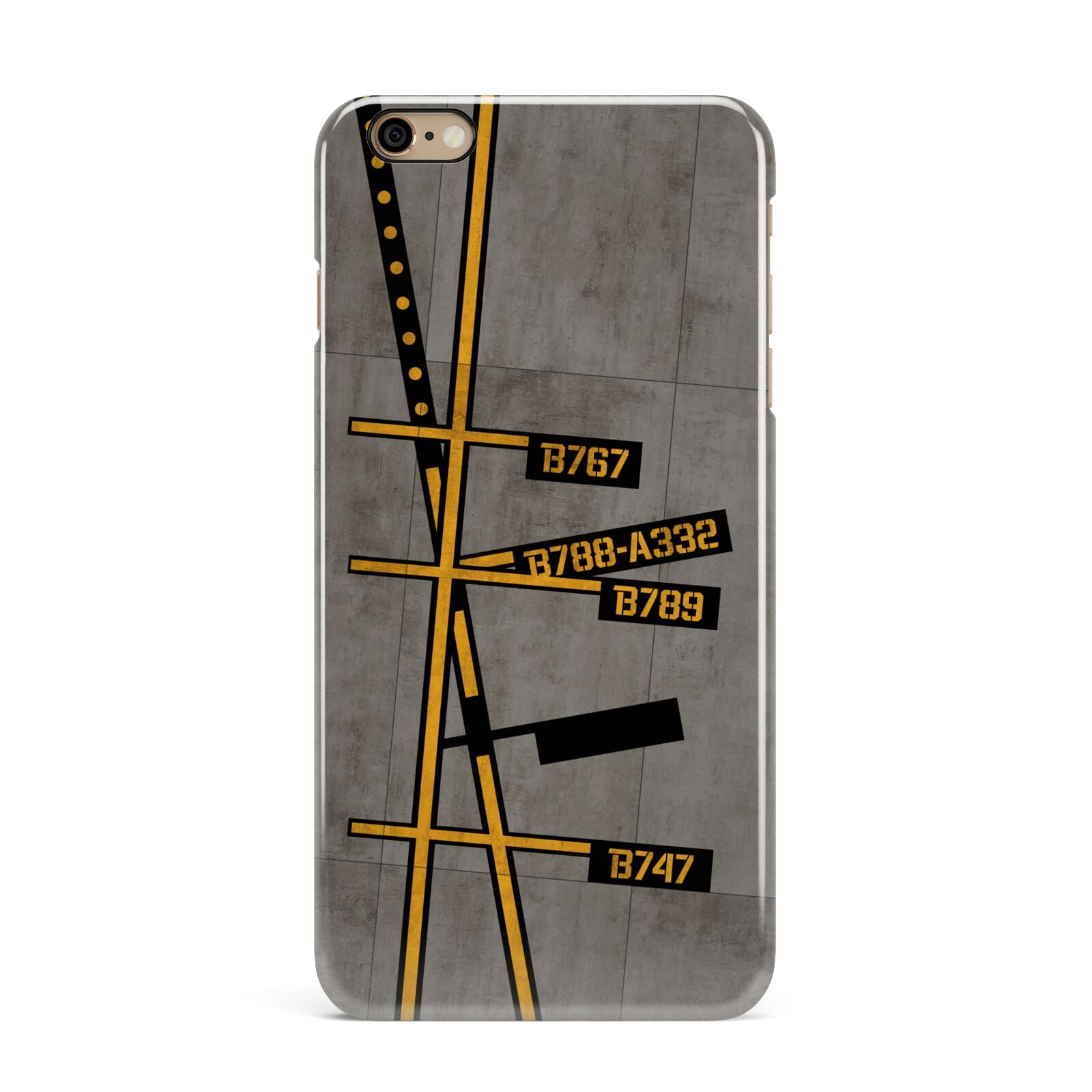 Airport Parking Markings iPhone 6 Plus 3D Snap Case on Gold Phone