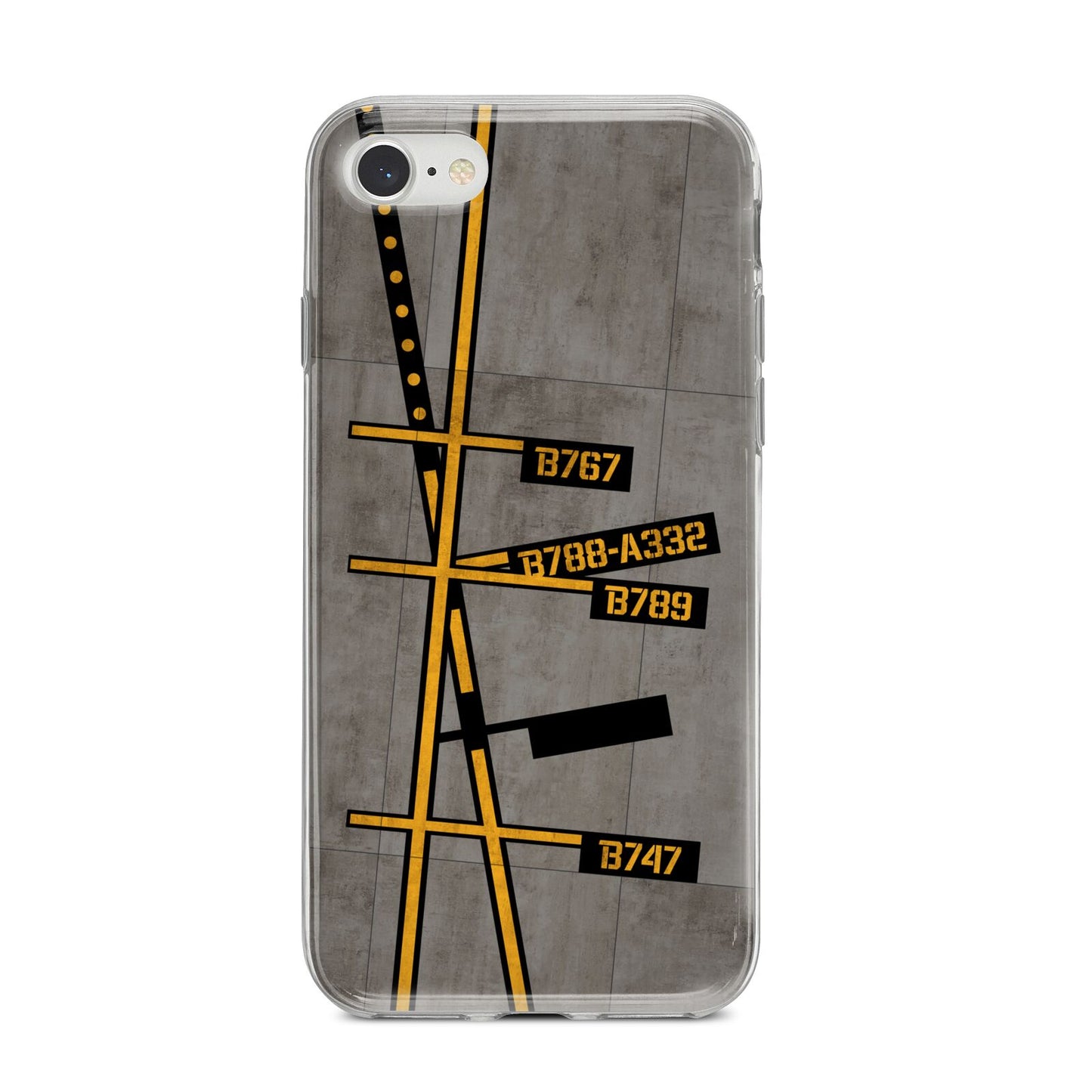 Airport Parking Markings iPhone 8 Bumper Case on Silver iPhone