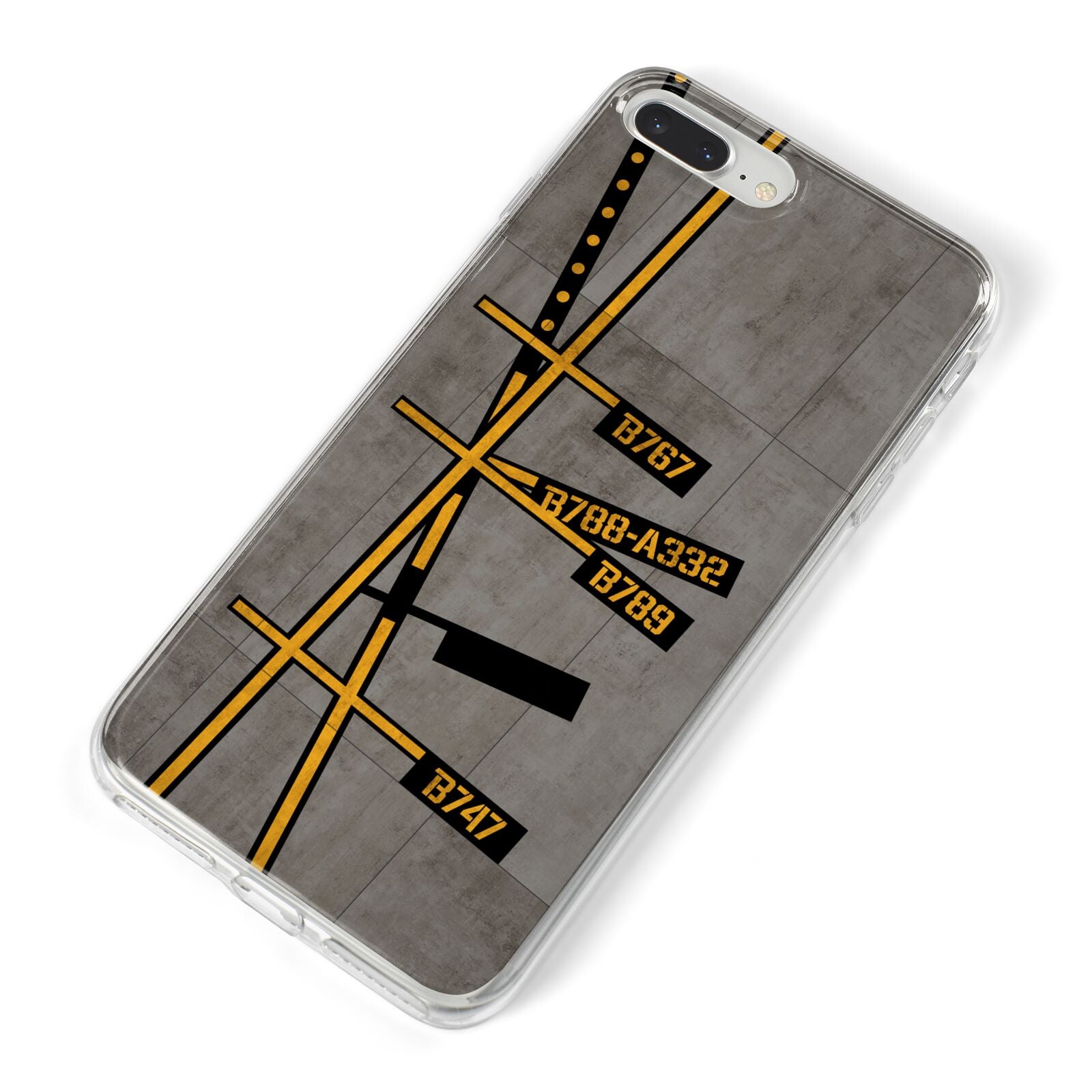 Airport Parking Markings iPhone 8 Plus Bumper Case on Silver iPhone Alternative Image