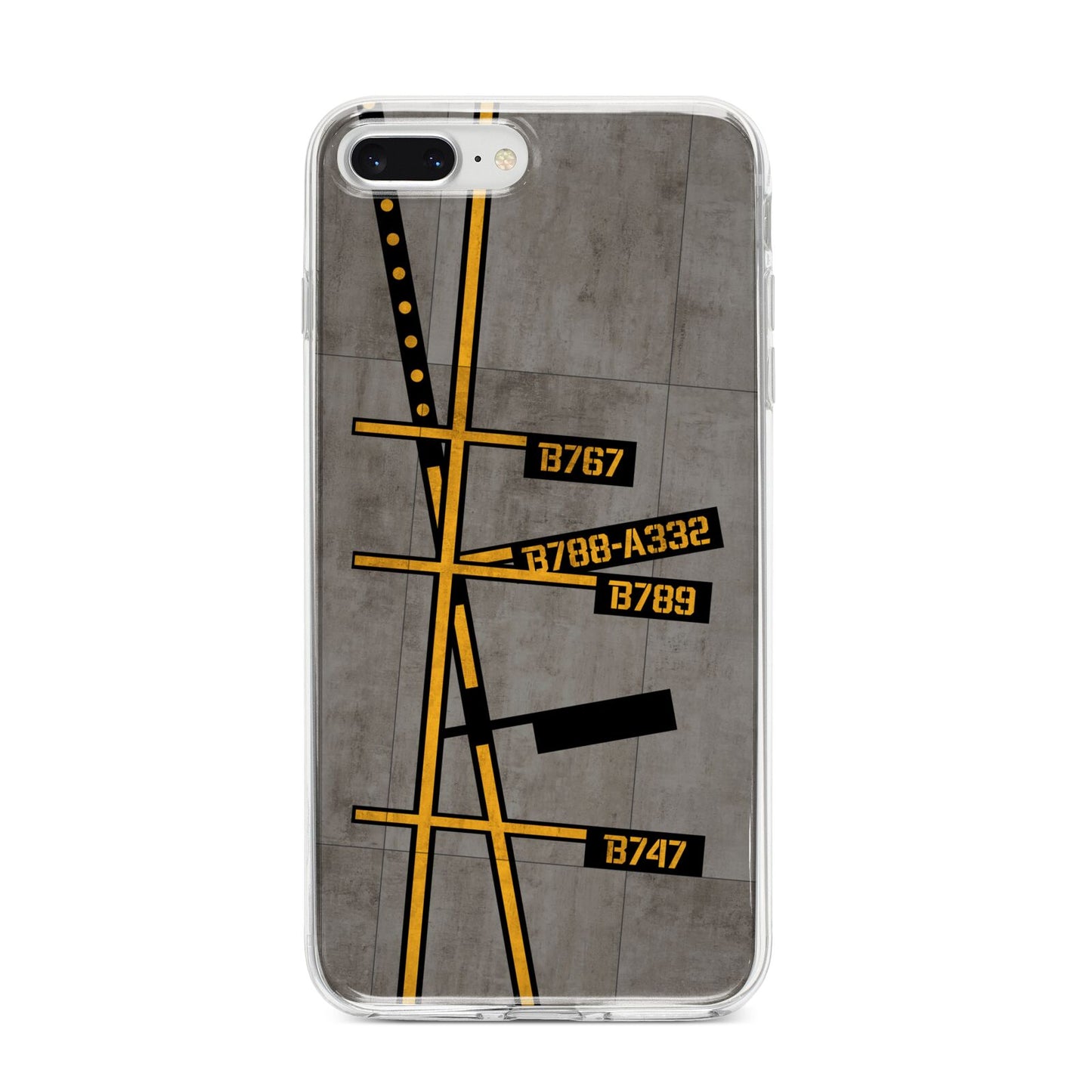 Airport Parking Markings iPhone 8 Plus Bumper Case on Silver iPhone