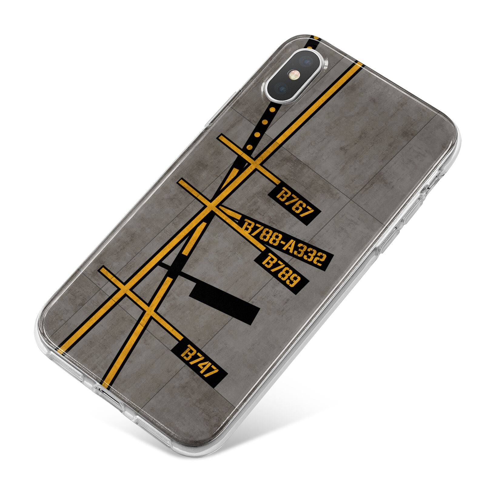 Airport Parking Markings iPhone X Bumper Case on Silver iPhone