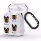 Akita Icon with Name AirPods Clear Case Side Image