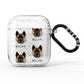 Akita Icon with Name AirPods Glitter Case