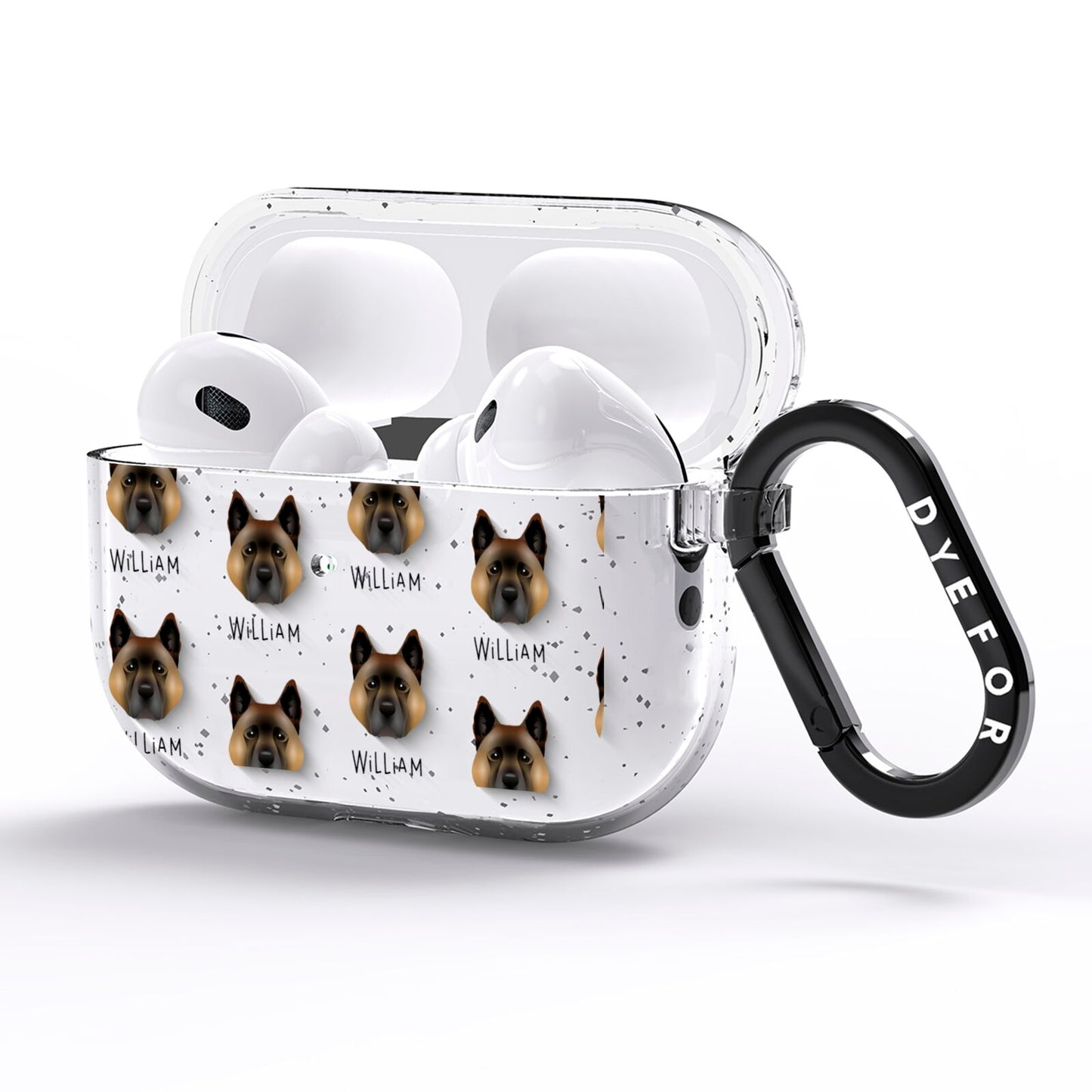 Akita Icon with Name AirPods Pro Glitter Case Side Image