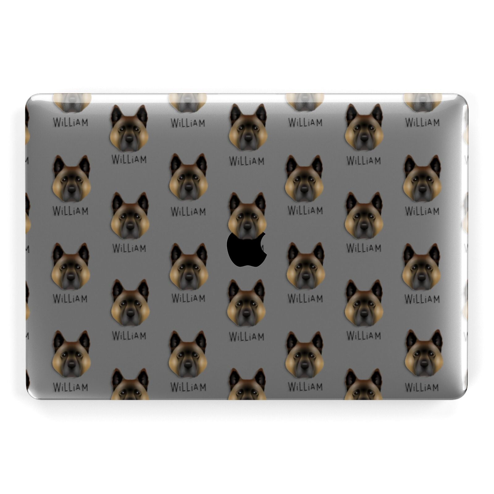 Akita Icon with Name Apple MacBook Case