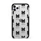 Akita Icon with Name Apple iPhone 11 Pro Max in Silver with Black Impact Case
