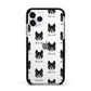 Akita Icon with Name Apple iPhone 11 Pro in Silver with Black Impact Case