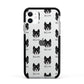 Akita Icon with Name Apple iPhone 11 in White with Black Impact Case