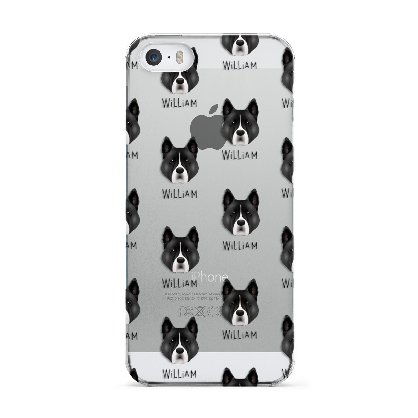 Akita Icon with Name Apple iPhone 5 Case
