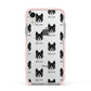 Akita Icon with Name Apple iPhone XR Impact Case Pink Edge on Silver Phone