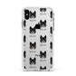 Akita Icon with Name Apple iPhone Xs Max Impact Case White Edge on Silver Phone