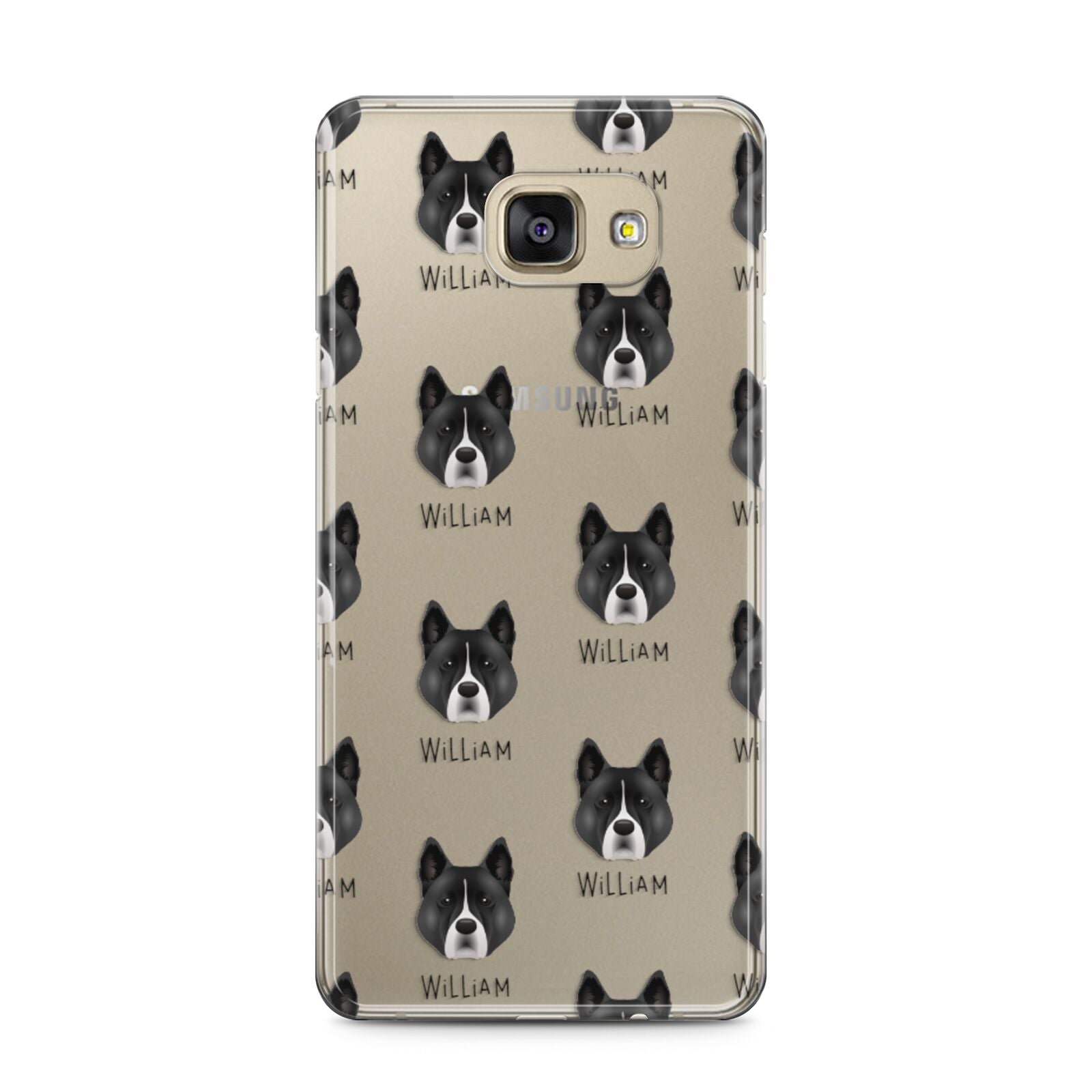 Akita Icon with Name Samsung Galaxy A5 2016 Case on gold phone