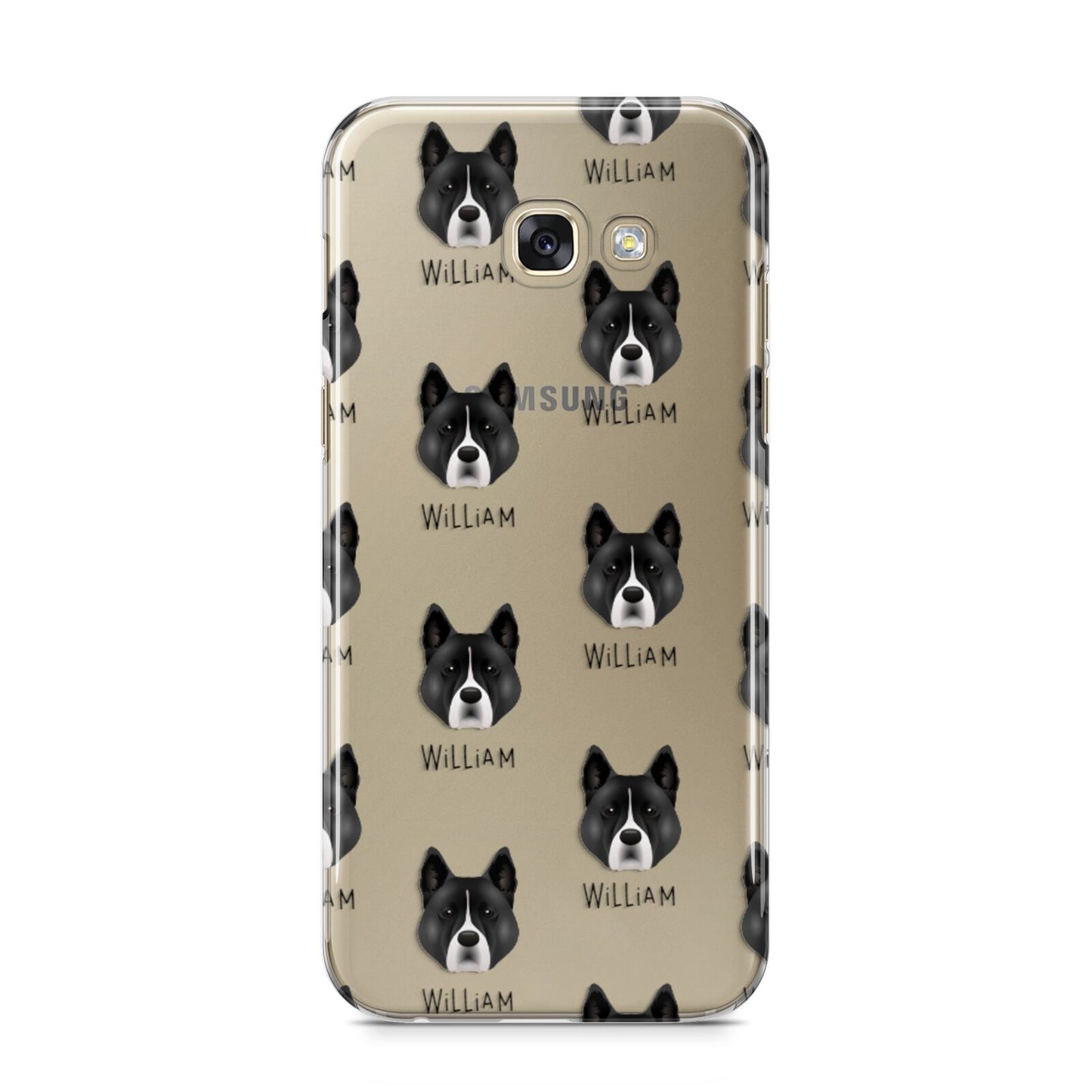 Akita Icon with Name Samsung Galaxy A5 2017 Case on gold phone
