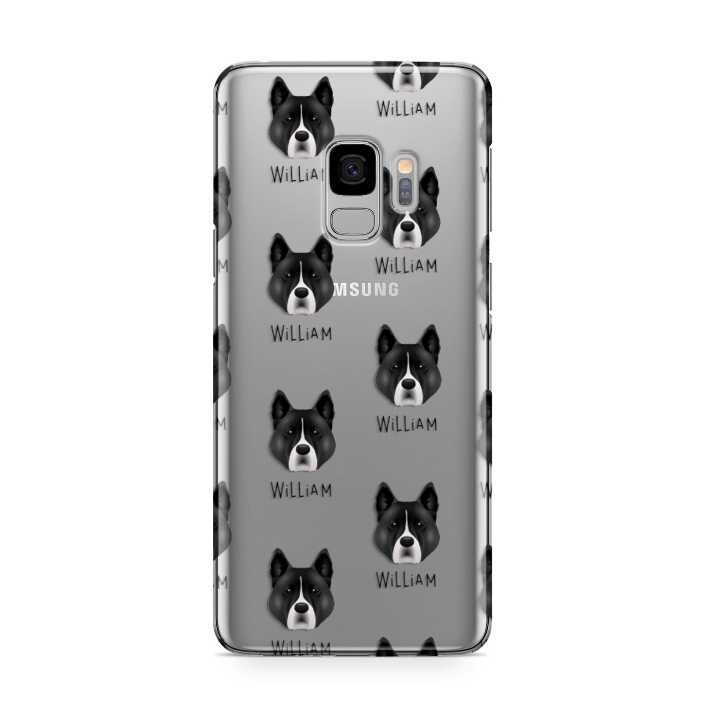 Akita Icon with Name Samsung Galaxy S9 Case