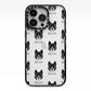Akita Icon with Name iPhone 13 Pro Black Impact Case on Silver phone