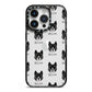 Akita Icon with Name iPhone 14 Pro Black Impact Case on Silver phone