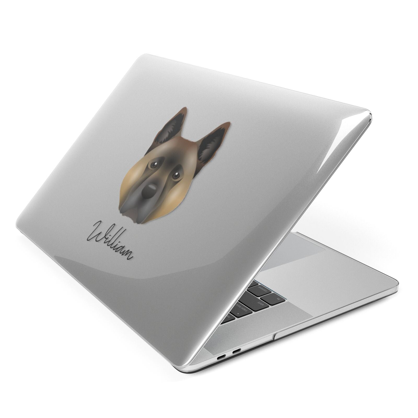 Akita Personalised Apple MacBook Case Side View