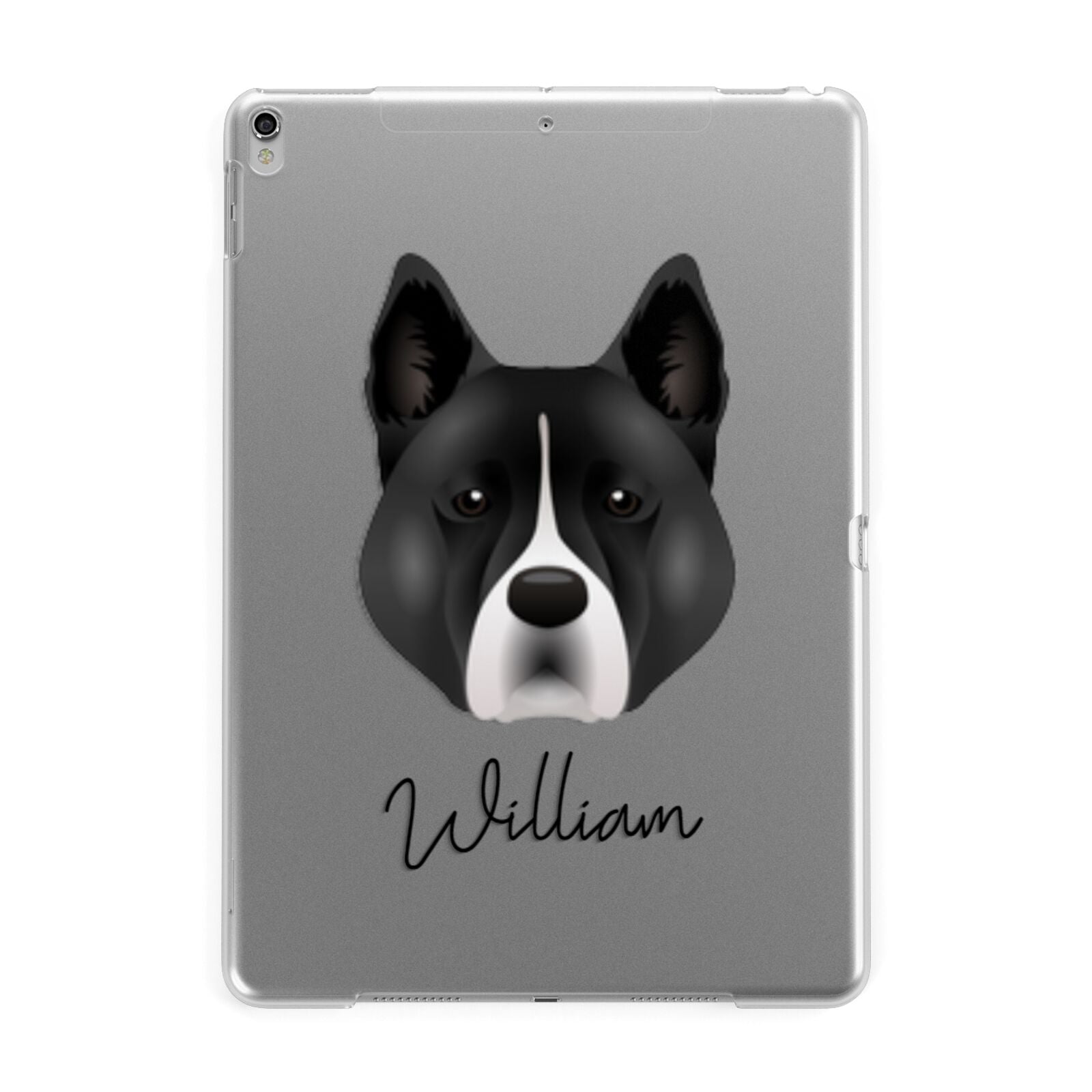 Akita Personalised Apple iPad Silver Case