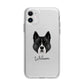 Akita Personalised Apple iPhone 11 in White with Bumper Case
