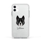 Akita Personalised Apple iPhone 11 in White with White Impact Case