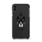 Akita Personalised Apple iPhone Xs Max Impact Case Black Edge on Black Phone