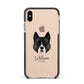 Akita Personalised Apple iPhone Xs Max Impact Case Black Edge on Gold Phone
