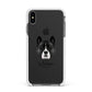 Akita Personalised Apple iPhone Xs Max Impact Case White Edge on Black Phone