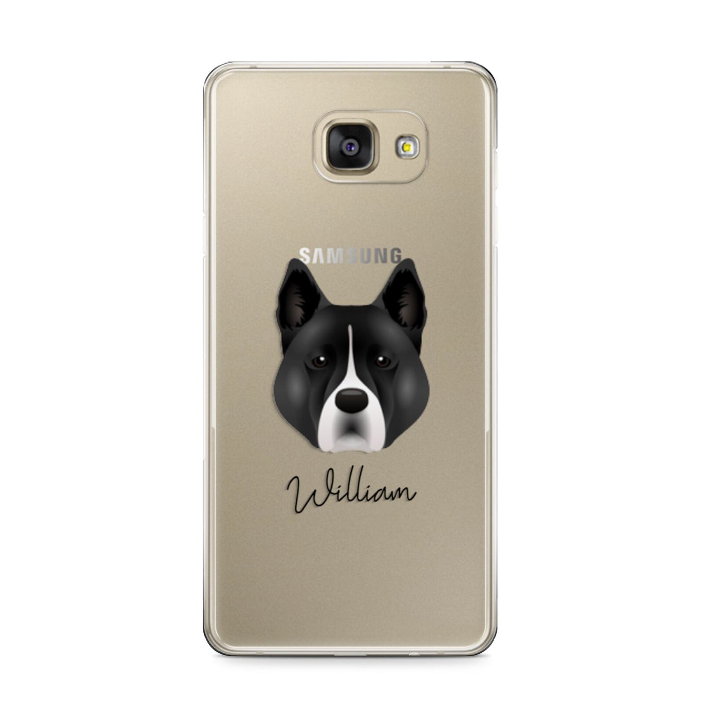 Akita Personalised Samsung Galaxy A9 2016 Case on gold phone